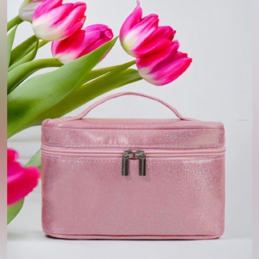 NWT Glitter Pink Travel Makeup Bag 💗🌟